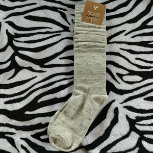 American Eagle grey and silver boot socks
